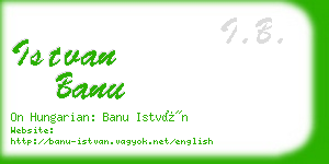 istvan banu business card
